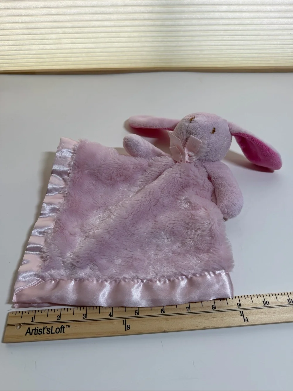 Blankets & Beyond Plush Pink Bunny Lovey Security Blanket Soft Comfort for Kids